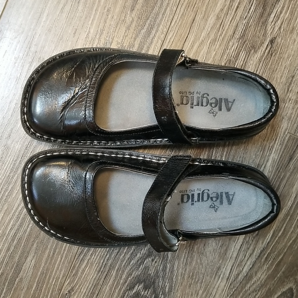 Alegria Paloma Mary Jane Black Leather Comfort Shoes Bel-101 Womens Size 36